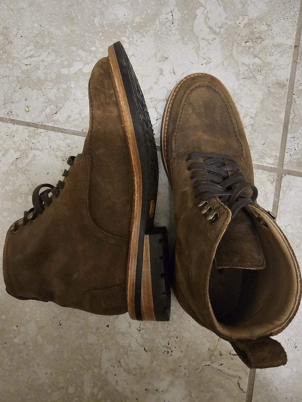 Brown Suede Lace-Up Chukka Boots for Men - Picture 5 of 6